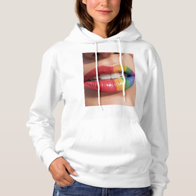 Smiling Lipstick Moment Hoodie (Front)