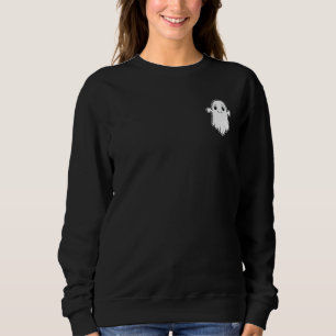 Smiling Little Ghost Cartoon Character Halloween Sweatshirt
