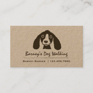 Smiling Long Ears Dog Pet Sitter Animal Care Business Card