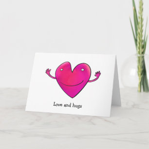 Smiling love heart card