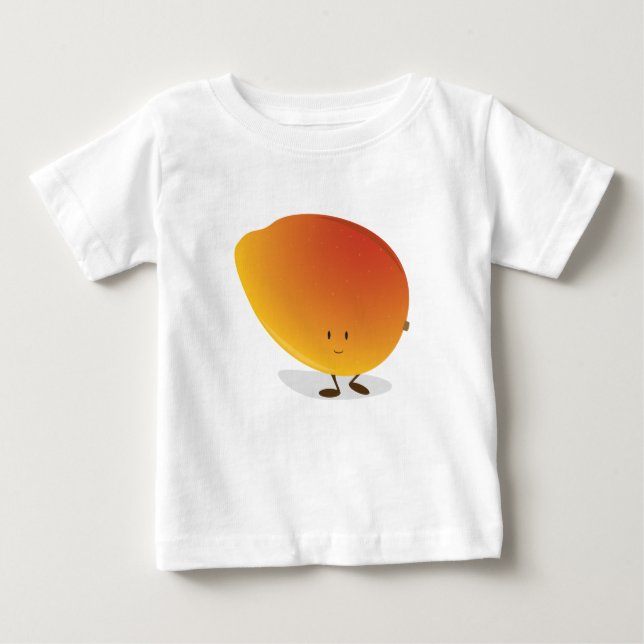 Smiling Mango Character Baby T-Shirt (Front)