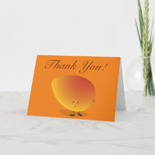 Smiling mango thank you card