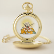 Smiling Matrieya Buddha Pocket Watch