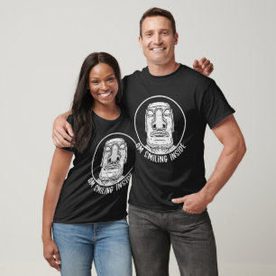 Smiling Moai Mono T-Shirt