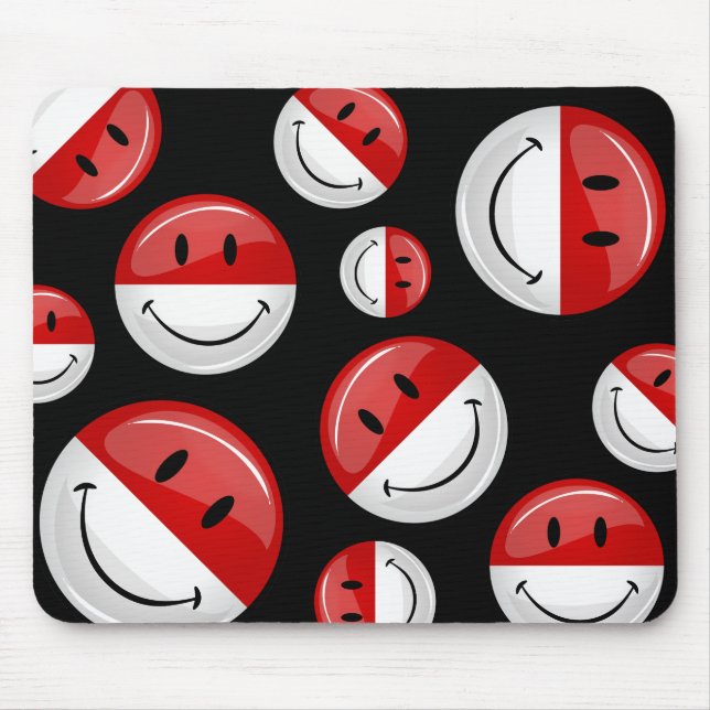 Smiling Monaco Flag Mouse Pad (Front)