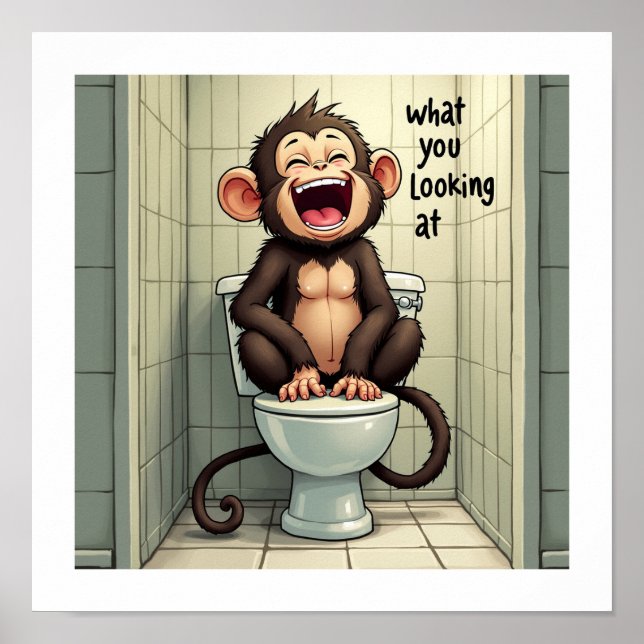 Smiling monkey poster (Front)