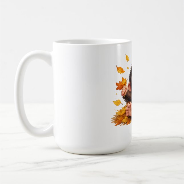 Smiling Monkey with Big Eyes Playful Tropical  Coffee Mug (Left)
