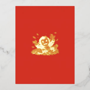 Smiling Monkey with Big Eyes Playful Tropical Foil Holiday Postcard