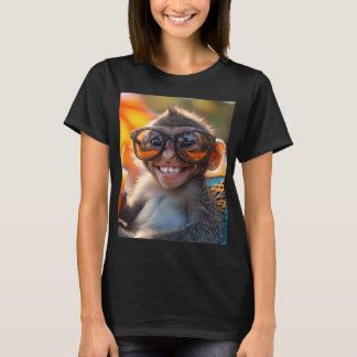 Smiling monkey with sunglasses T-Shirt