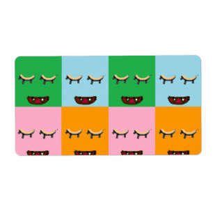 Smiling monster block faces