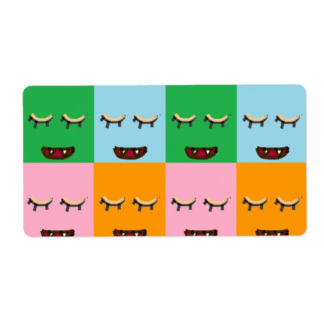 Smiling monster block faces (Front)