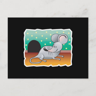 smiling mouse postcard
