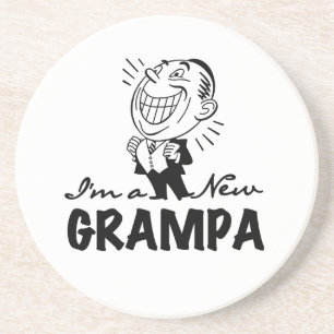 Smiling New Grampa T-shirts and Gifts Coaster