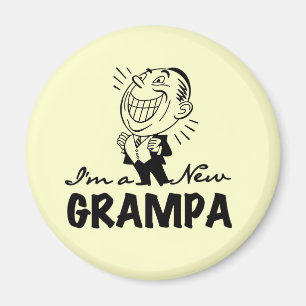 Smiling New Grampa T-shirts and Gifts Magnet