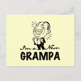 Smiling New Grampa T-shirts and Gifts Postcard
