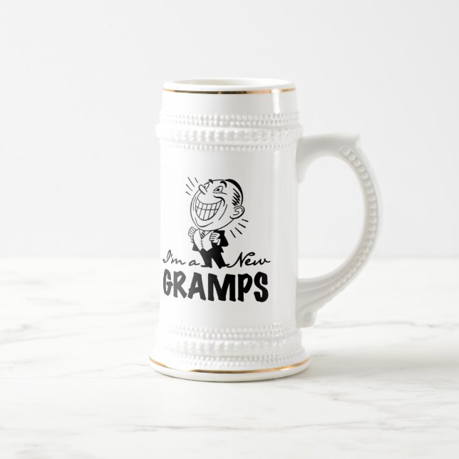 Smiling New Gramps T-shirts and Gifts Beer Stein (Right)