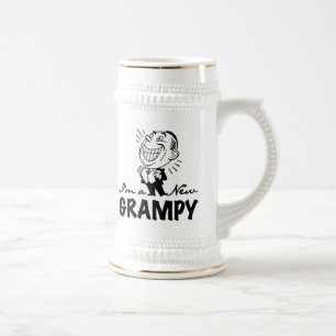 Smiling New Grampy T-shirts and Gifts Beer Stein