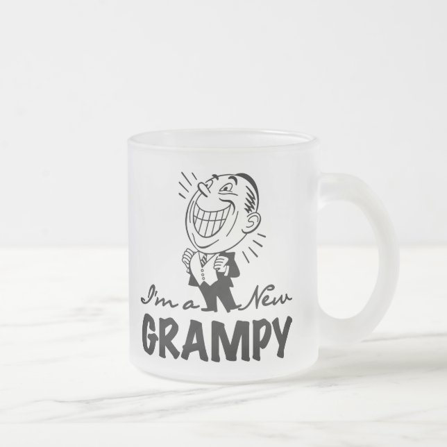 Smiling New Grampy T-shirts and Gifts Frosted Glass Coffee Mug (Right)