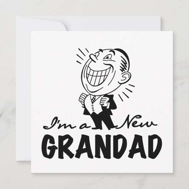 Smiling New Grandad T-shirts and Gifts (Front)
