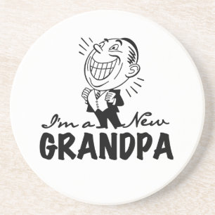 Smiling New Grandpa T-shirts and Gifts Coaster