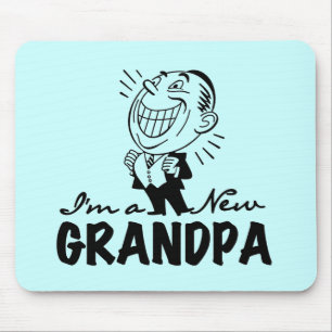 Smiling New Grandpa T-shirts and Gifts Mouse Pad