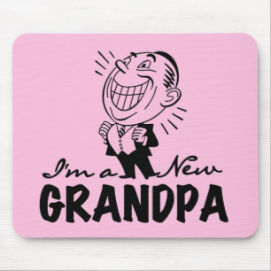 Smiling New Grandpa T-shirts and Gifts Mouse Pad
