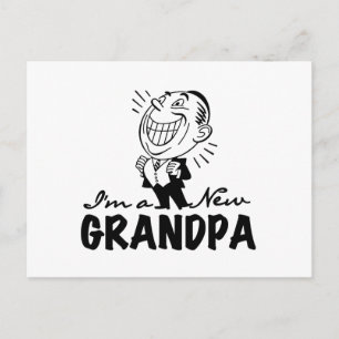Smiling New Grandpa T-shirts and Gifts Postcard