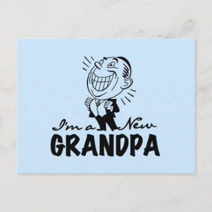 Smiling New Grandpa T-shirts and Gifts Postcard