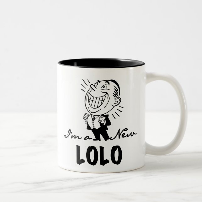 Smiling New Lolo T-shirts and Gifts Two-Tone Coffee Mug (Right)