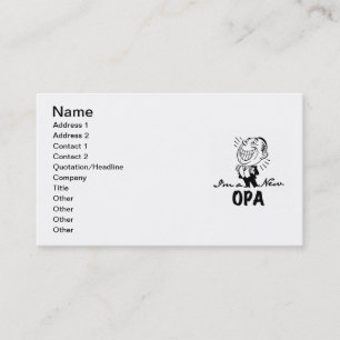 Smiling New Opa T-shirts and Gifts Business Card