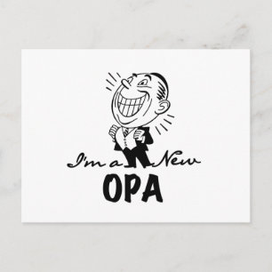 Smiling New Opa T-shirts and Gifts Postcard
