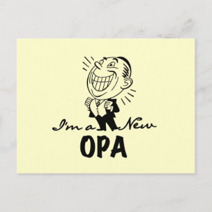 Smiling New Opa T-shirts and Gifts Postcard