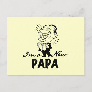 Smiling New Papa T-shirts and Gifts Postcard