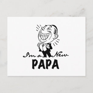 Smiling New Papa T-shirts and Gifts Postcard