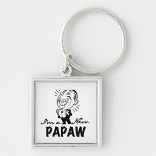 Smiling New Papaw Tshirts and Gifts Key Ring