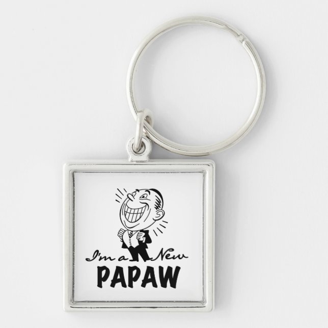 Smiling New Papaw Tshirts and Gifts Key Ring (Front)