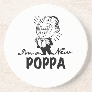 Smiling New Poppa T-shirts and Gifts Coaster
