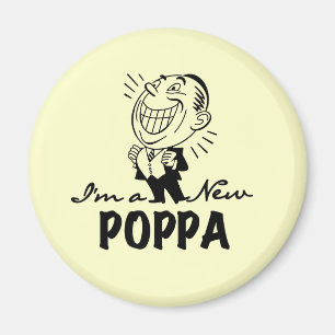 Smiling New Poppa T-shirts and Gifts Magnet