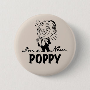 Smiling New Poppy T-shirts and Gifts 6 Cm Round Badge