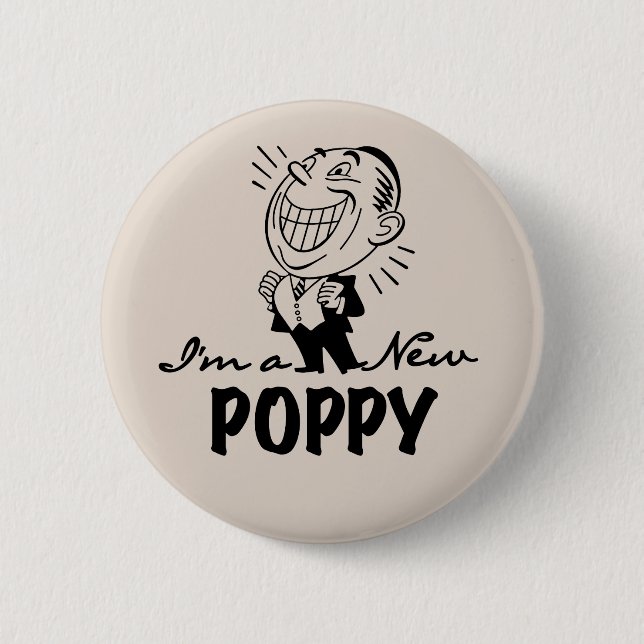 Smiling New Poppy T-shirts and Gifts 6 Cm Round Badge (Front)