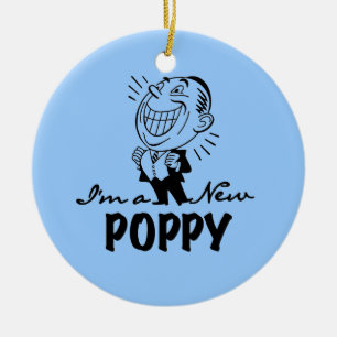 Smiling New Poppy T-shirts and Gifts Ceramic Tree Decoration