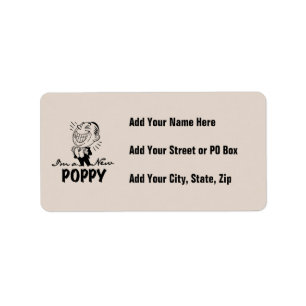 Smiling New Poppy T-shirts and Gifts Label