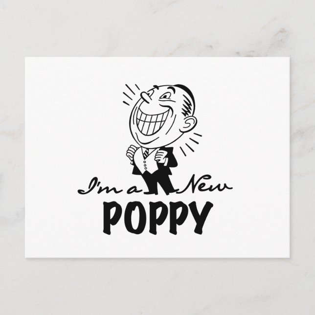 Smiling New Poppy T-shirts and Gifts Postcard (Front)