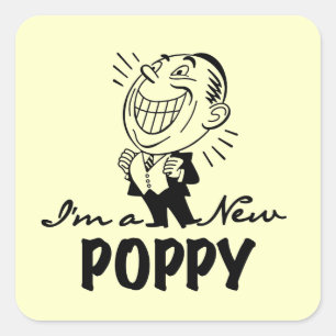 Smiling New Poppy T-shirts and Gifts Square Sticker