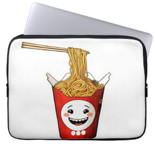 Smiling noodles laptop sleeve