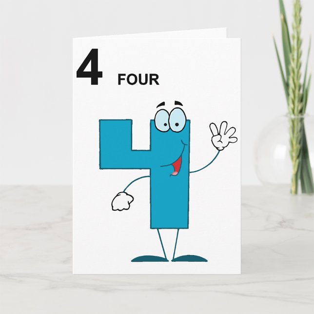 Smiling Number 4 Greeting Cards (Creator Uploaded)
