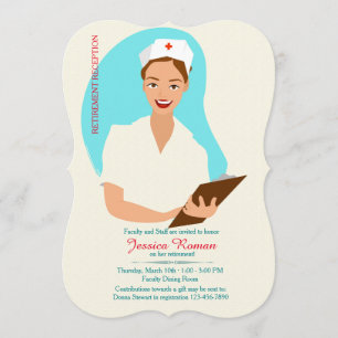 Smiling Nurse Retirement Invitation