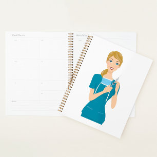 Smiling Nurse with Syringe Planner