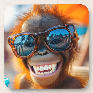 Smiling Oranguthan Coaster