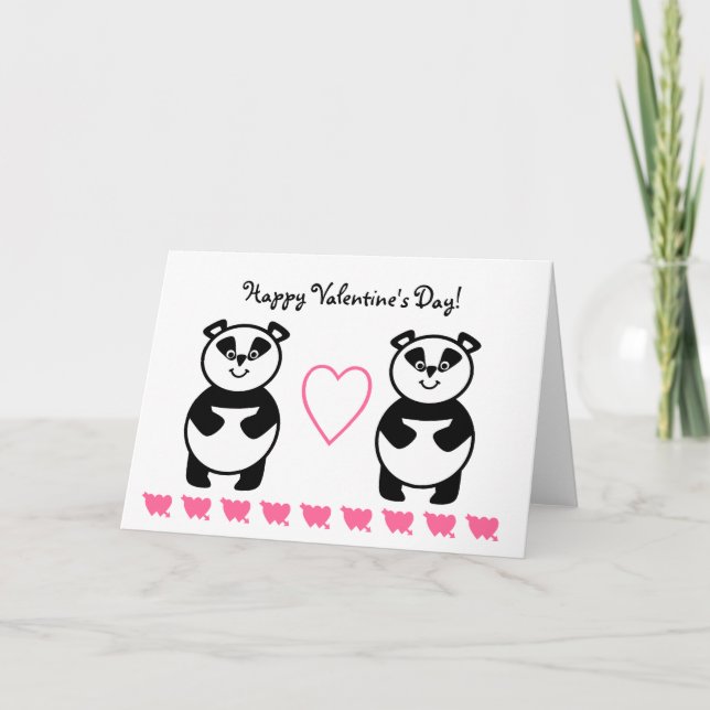 Smiling panda bear holiday card (Front)